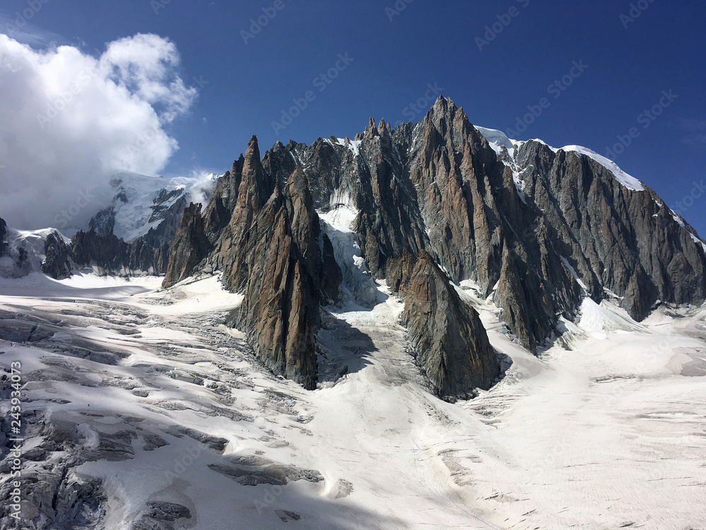 Mont Blanc, Aiguille du Midi, Punta Helbronner, Alps