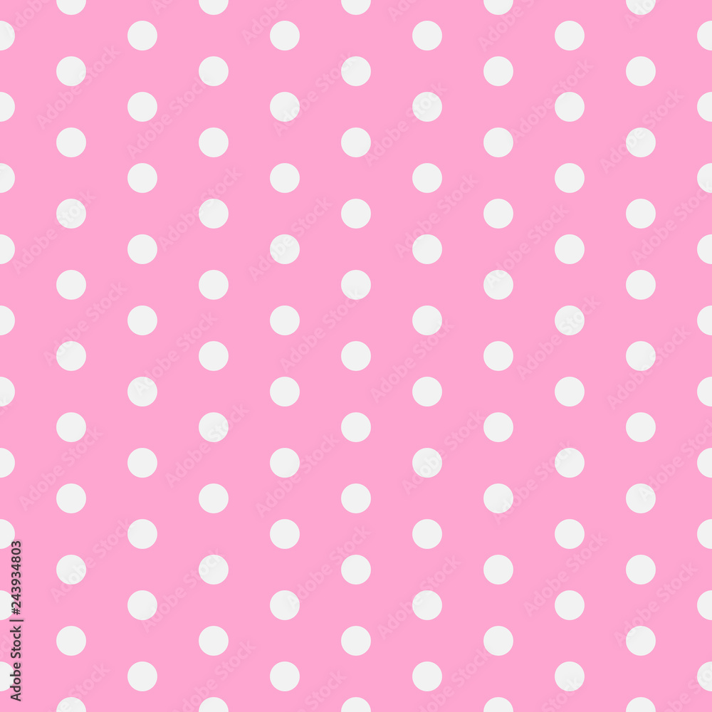 Baby background. Polka dot pattern. Vector illustration with small circles. Dotted background.