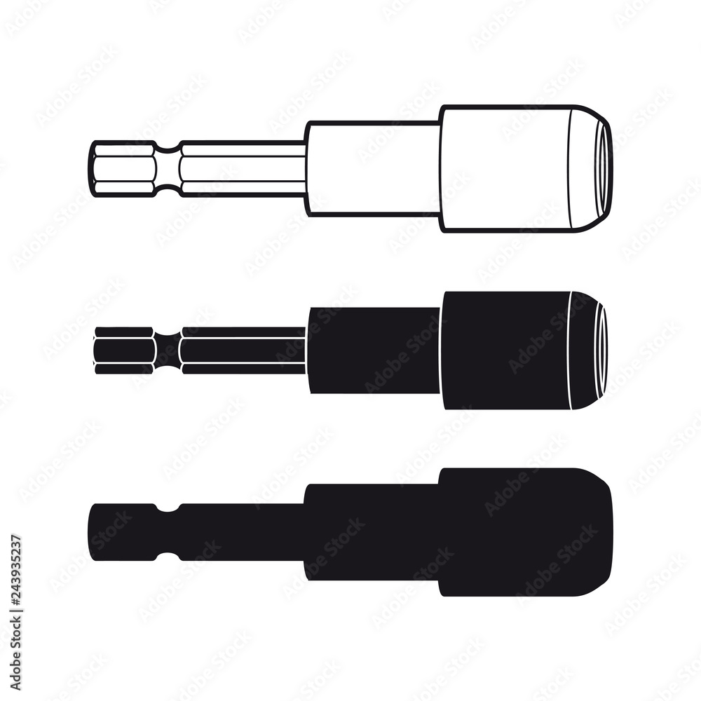 Screwdriver bit icon. Vector concept illustration for design. Screwdriver bit icon. Vector concept illustration for design.