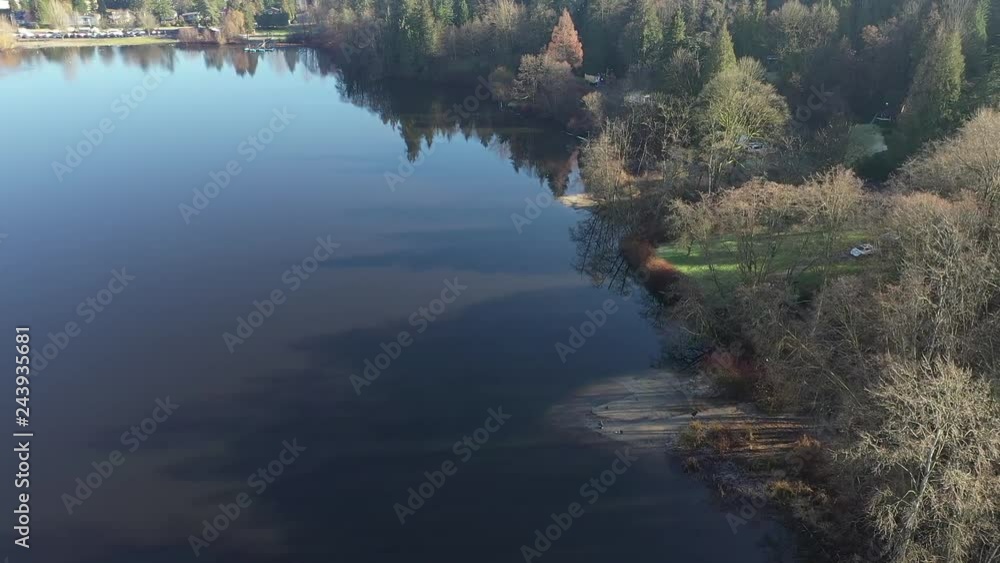 Aerial View at Mountain Lake in British Columbia, Canada. 4K. Aerial View at Mountain Lake in British Columbia, Canada. 4K.