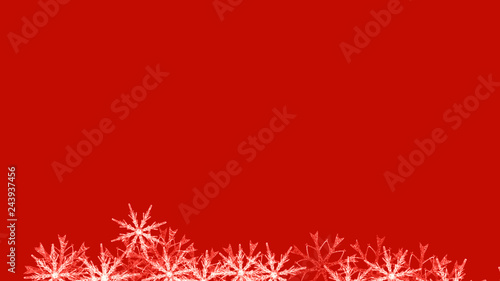 Abstract background with a variety of colorful snowflakes. Big and small.