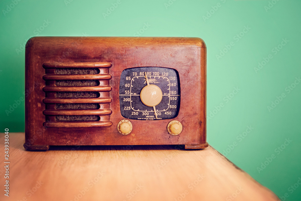 Photo & Art Print Zenith radio | Old vintage radio communication 1950 ...