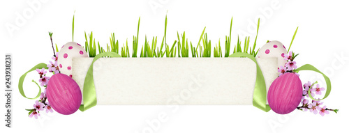 Curled green silk ribbon an...