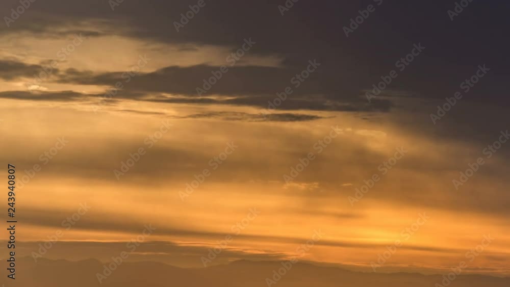 Timelapse of Extreme Cloudscape during Sunrise over San Francisco -Pan Right-