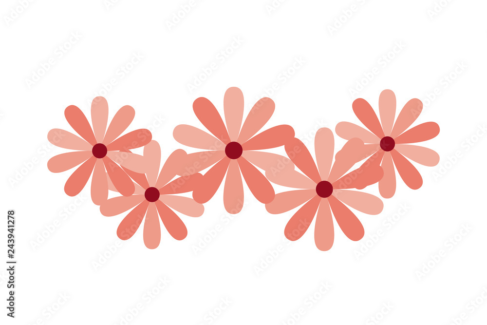 beautiful flowers isolated icon beautiful flowers isolated icon