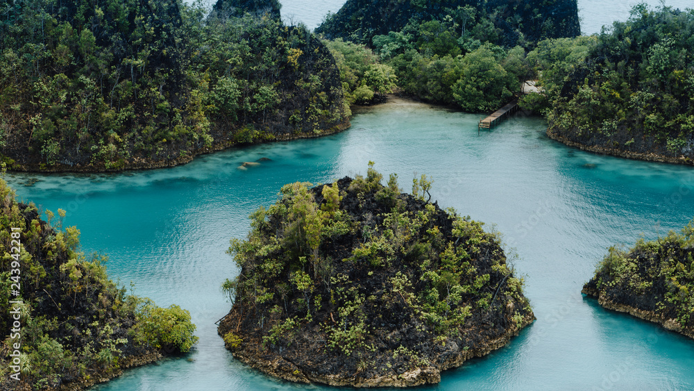 Pianemo Island, Blue Lagoon, Raja Ampat, West Papua, Indonesia