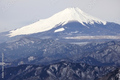 厳冬期の富士山