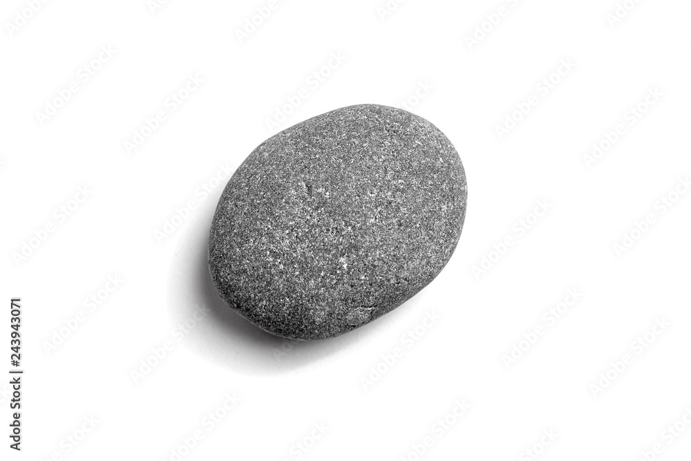 Pebble. Smooth gray sea stone isolated on white background Pebble. Smooth gray sea stone isolated on white background