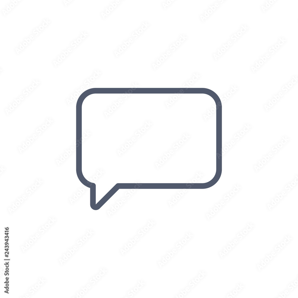 Speech bubble, chat icon linear style. Minimalism style. Blank template, vector illustration isolated on white background. Speech bubble, chat icon linear style. Minimalism style. Blank template, vector illustration isolated on white background.