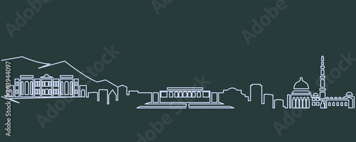 Photos Kabul Single Line Skyline