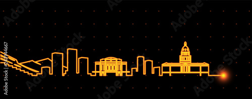 Wallpaper Mural Denver Light Streak Skyline Torontodigital.ca