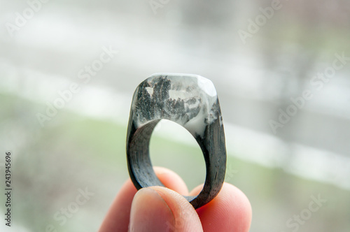 Wallpaper Mural wooden ring with handmade epoxy resin Torontodigital.ca