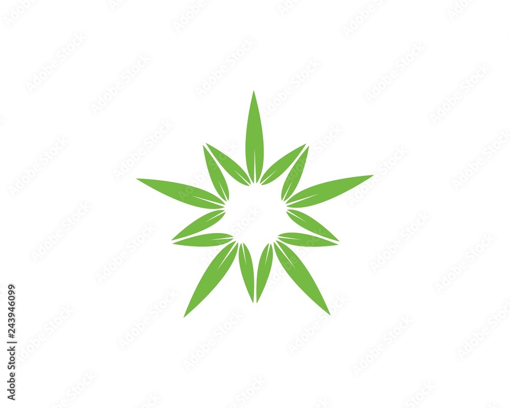 Bamboo with green leaf vector icon Bamboo with green leaf vector icon