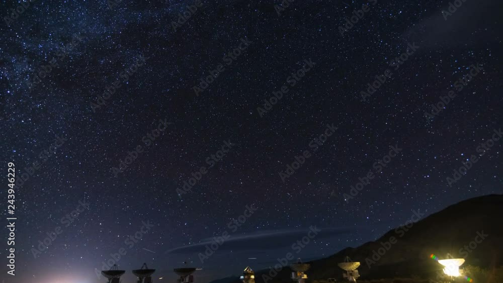 Astro Timelapse of Polaris over Radio Telescope Array -Zoom In- Astro Timelapse of Polaris over Radio Telescope Array -Zoom In-