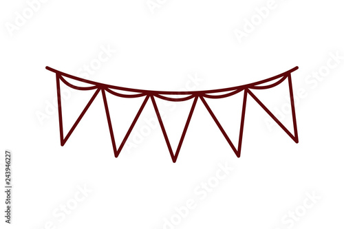 party garland isolated icon