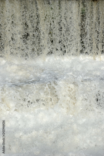 detail of the power of water / detail of the foamy and powerful water that moves violently © oigro