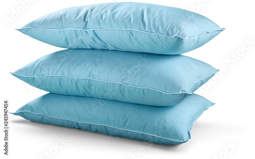 Stack of Blue Pillows