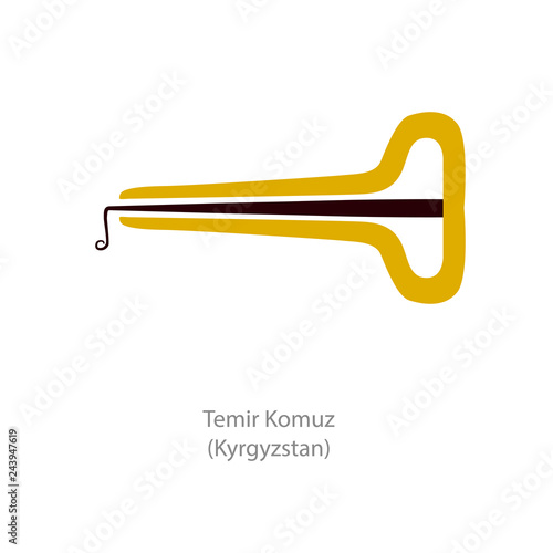 Temir Komuz. Musical instrument from Kyrgyzstan.