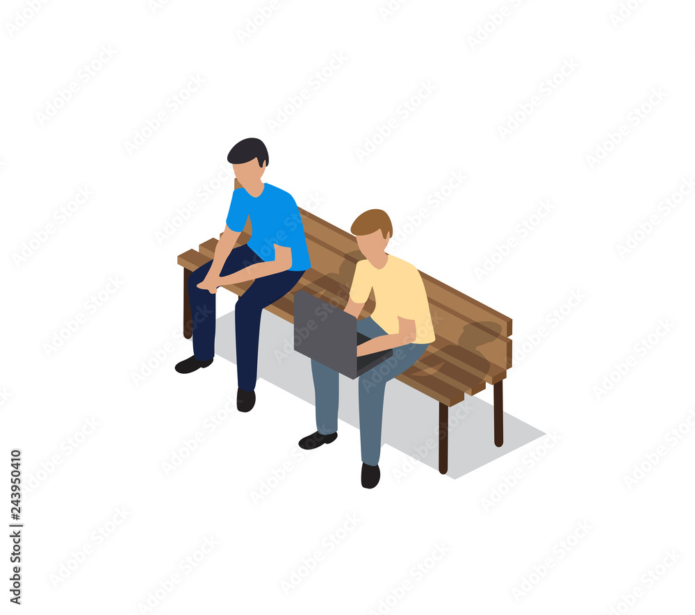 People sitting on a bench People sitting on a bench