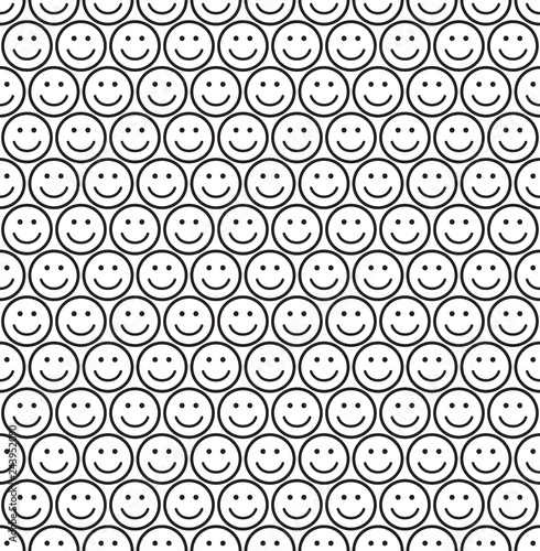 Seamless pattern with smile icons.