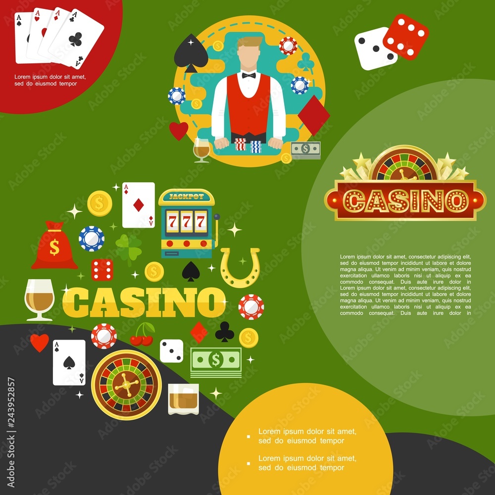 Flat Casino And Poker Template Flat Casino And Poker Template