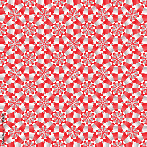 Seamless geometrical red  white and gray pattern