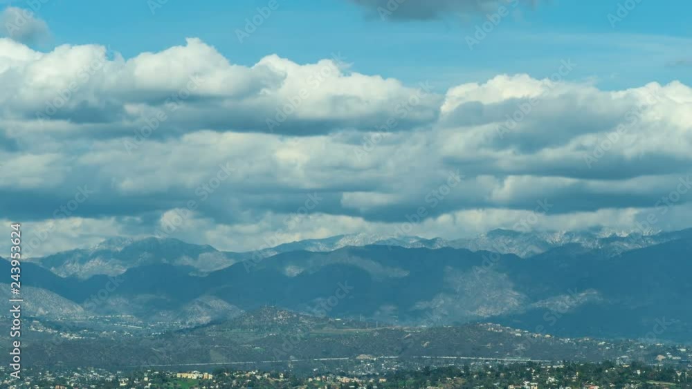 Timelapse of Cloudscape over Mountain Range in Los Angeles -Zoom Out- Timelapse of Cloudscape over Mountain Range in Los Angeles -Zoom Out-