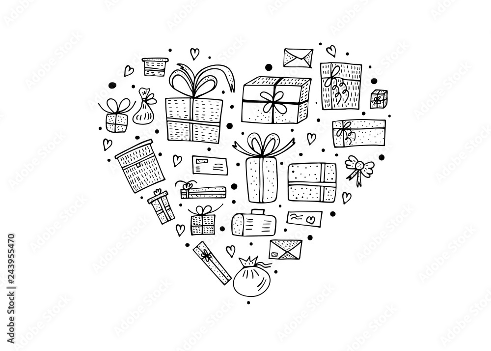 Set of gift boxes. Vector illustration. Set of gift boxes. Vector illustration.