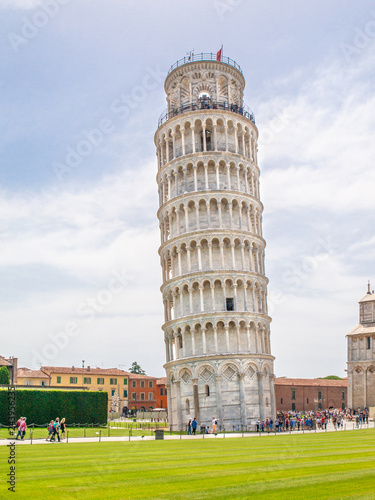 Leaning Tower of Pisa o Cathedral square in Pisa, Tuscany, Italy.