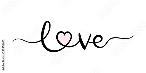 Love, handwriting lettering. Typography slogan for t shirt printing, slogan tees, fashion prints, posters, cards, stickers