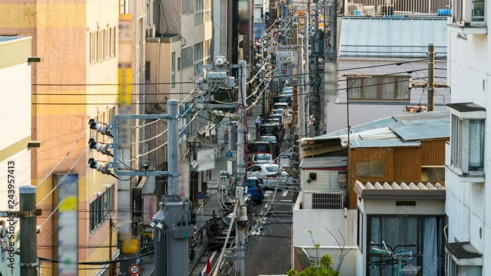Timelapse of Narrow Street in Yokohama -Zoom Out- Timelapse of Narrow Street in Yokohama -Zoom Out-