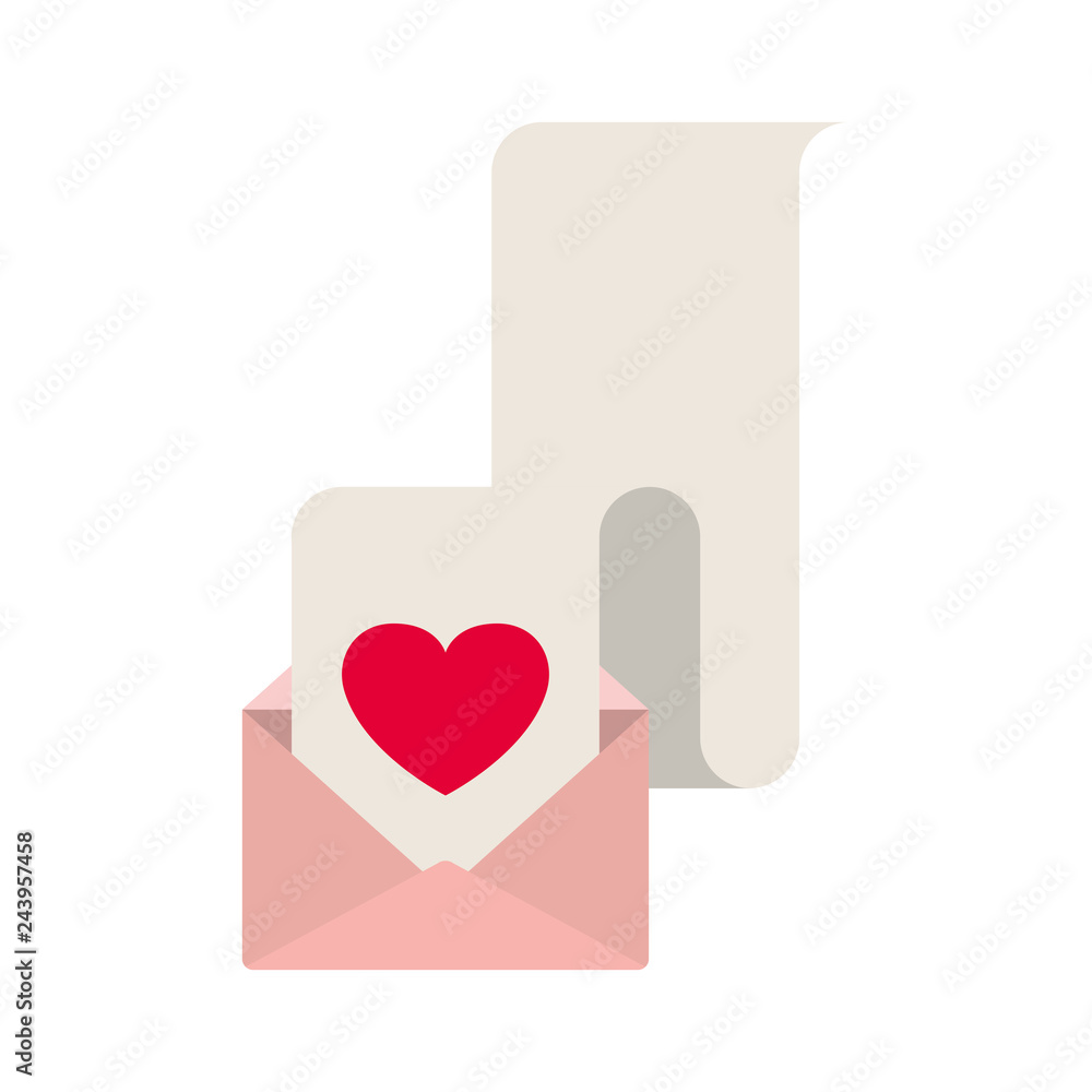 gift list with envelope isolated icon