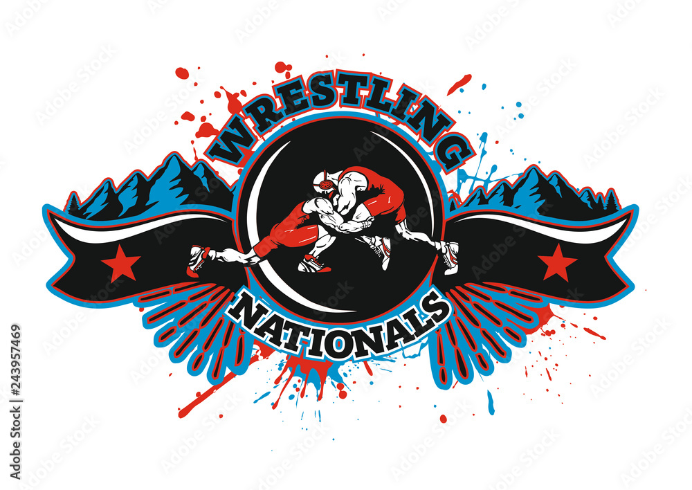 WRESTLING LOGO SPORT NATIONALS WRESTLING LOGO SPORT NATIONALS