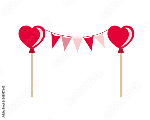 party garland isolated icon