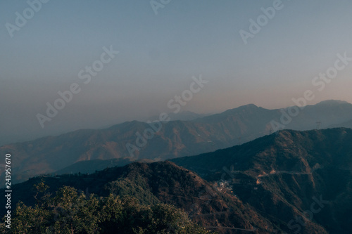 Landscape above Himalaya in the Mountains