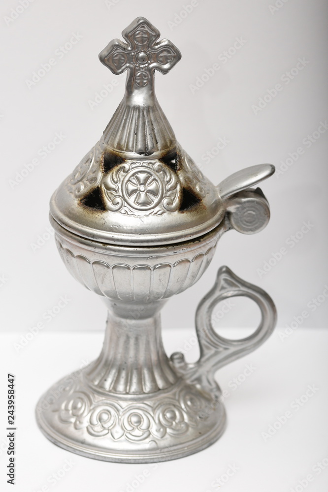 bronze Incense burner with a cross bronze Incense burner with a cross