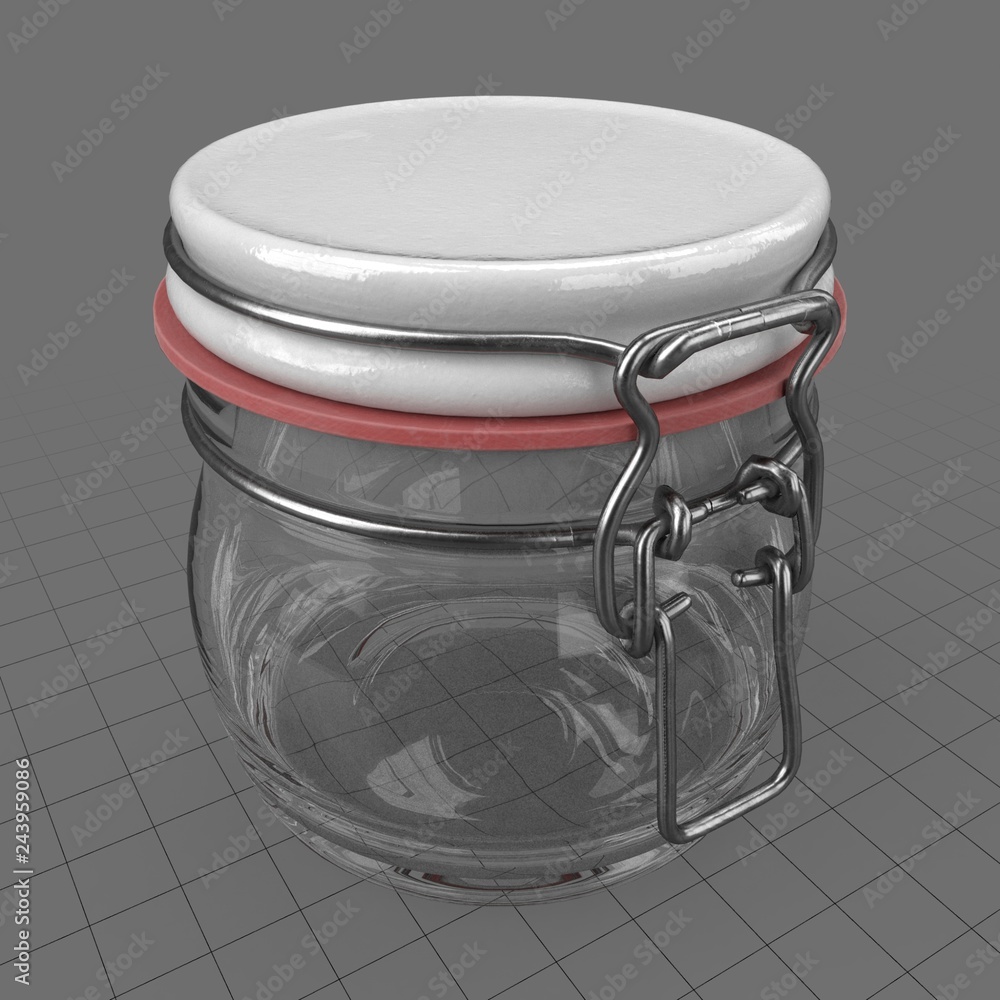 Small lock jar Stock 3D asset | Adobe Stock
