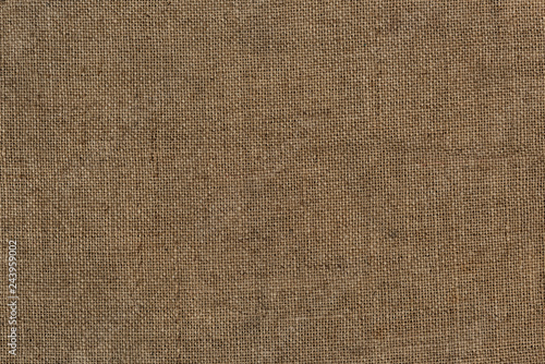 Close up of a burlap jute bag textured background photo