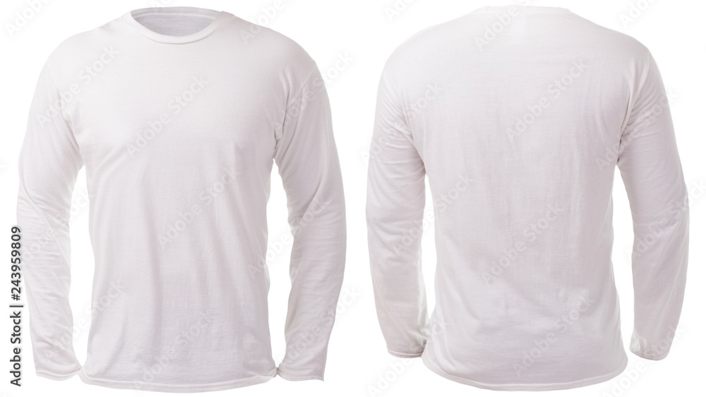 White Long Sleeved Shirt Design Template Stock Photo | Adobe Stock
