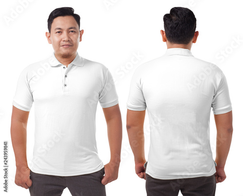 White Collared Shirt Design Template