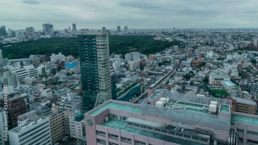 Timelapse Overview of Day to Night Transition in Downtown Tokyo -Pan Right- Timelapse Overview of Day to Night Transition in Downtown Tokyo -Pan Right-