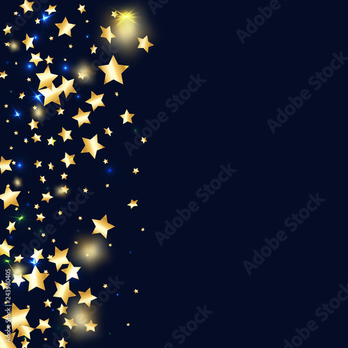 Star falling confetti background.