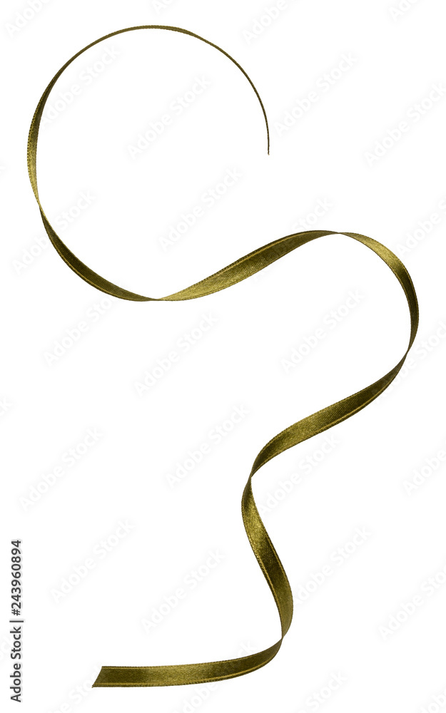 Shiny satin ribbon in green color isolated on white background .Ribbon image for decoration design. Shiny satin ribbon in green color isolated on white background .Ribbon image for decoration design.
