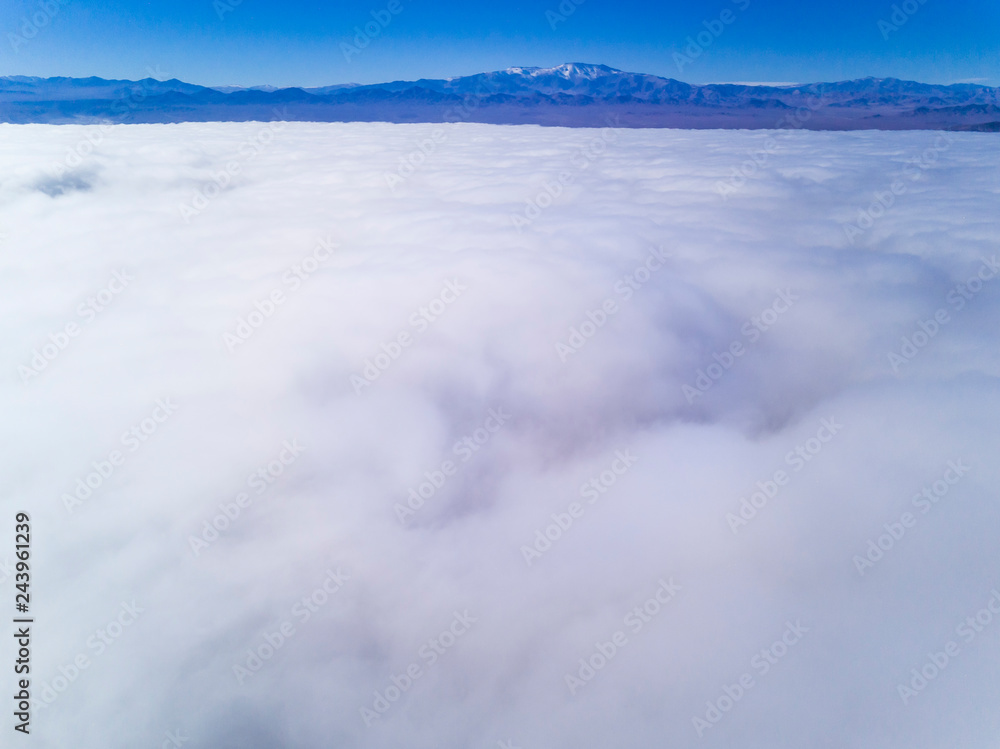 Humidity clouds coming from the Pacific Ocean and crashing to the Andes mountains called in Chile: Camanchaca, a cloud formed by humidity that every morning covers the Atacama Desert bringing life