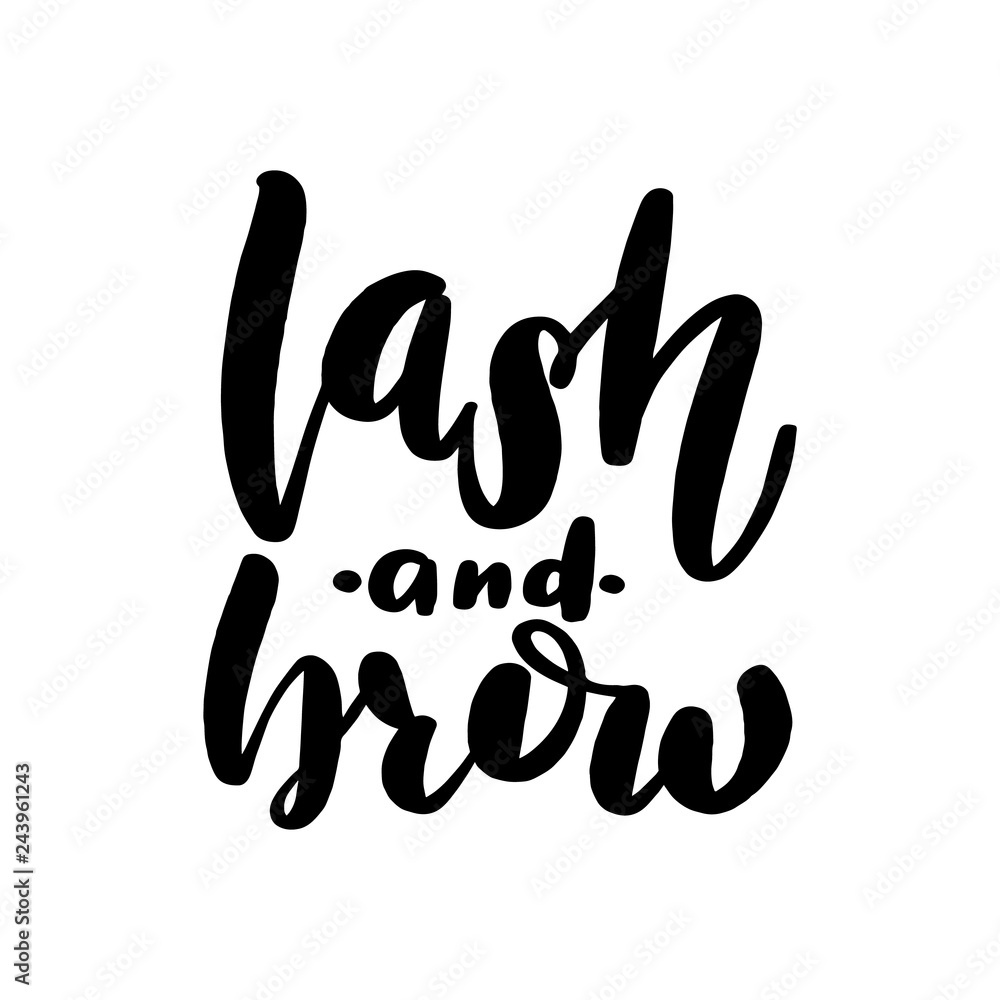 Lash and brow lettering greeting Lash and brow lettering greeting