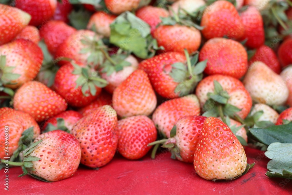 Fresh strawberry at street food