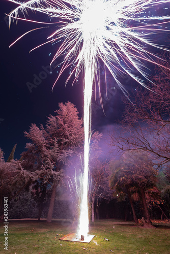 Photography An amazing fireworks show during New Year's Eve celebration for the beginning of