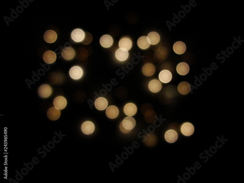 Christmas lights in the darkness