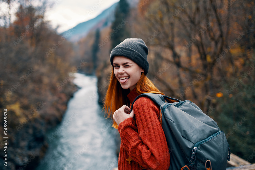woman in a hat shows the language of nature woman in a hat shows the language of nature