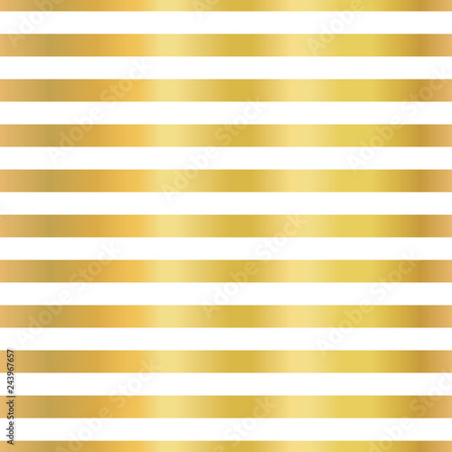 Gold foil stripes horizontal lines seamless vector pattern. Golden blocks on white background. Elegant luxury art for wedding, invitation, banner, party, birthday, Christmas, New Year, celebration